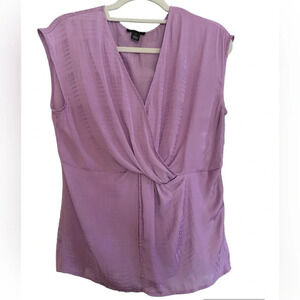 HALOGEN Sleeveless Lilac Wrap Ariund Style Lighweight Medium BNWT